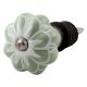 Sage Green Flower Medium Ceramic Melon Wine Stopper